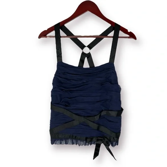 Anthropologie Shirred Tulle Tank XL NWT - Picture 5 of 10